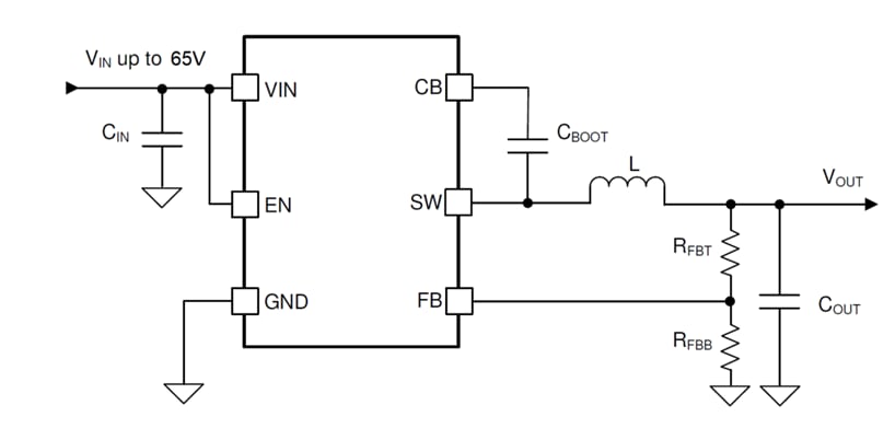 Schematic - Texas Instruments LMR51603/LMR51603-Q1 Synchronous Buck Converters